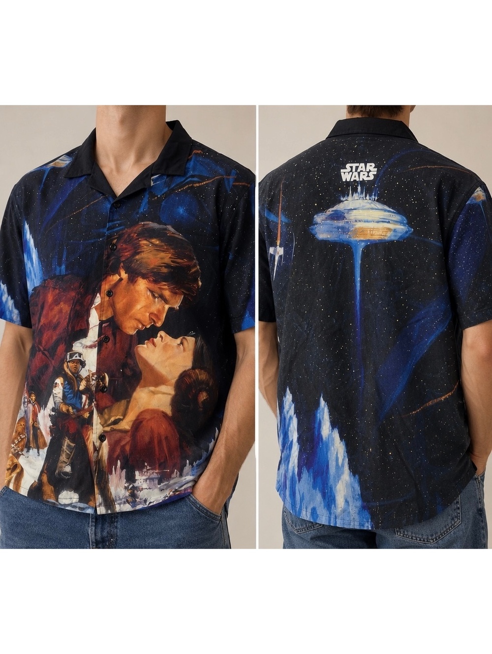 Star Wars Vintage Style Men's Hawaiian Shirt Small